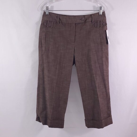 NEW Directions Career/Casual Cuffed Hem Capris 8P - Picture 1 of 12